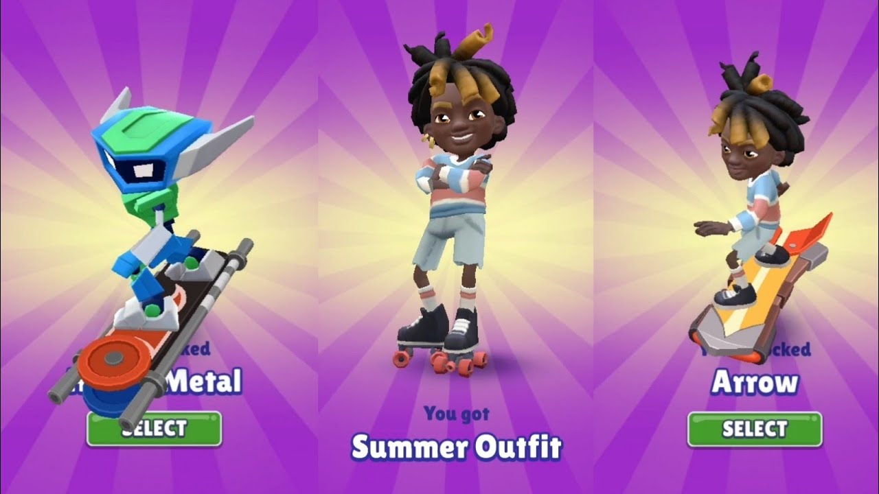 Unlocking Heavy Metal Board, Phoenix Summer Outfit & Arrow Board Subway Surfers Paris