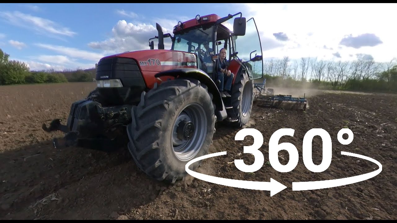 CASE IH MX 170 & Claas Ares 566 RZ working in 360