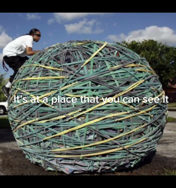 The worlds biggest, rubber band ball YouTube