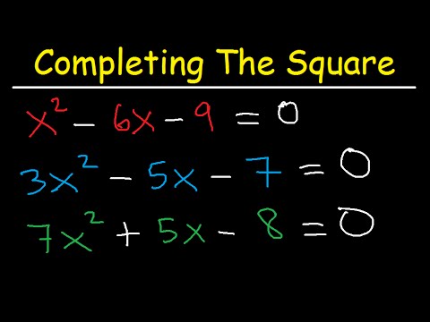 Completing The Square Method and Solving Quadratic Equations - Algebra