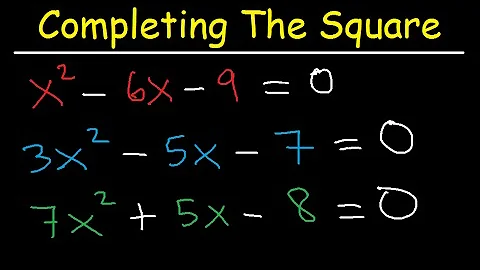 Completing The Square Method and Solving Quadratic Equations - Algebra 2