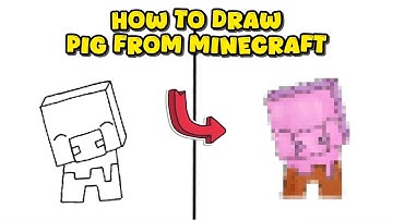 How to Draw a Pig from Minecraft – Easy Game Animal Mob Tutorial