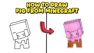 How to Draw a Pig from Minecraft – Easy Game Animal Mob Tutorial screenshot 4