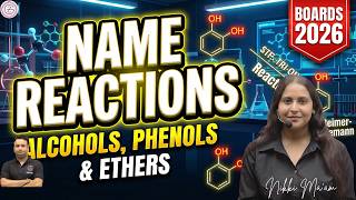 Name Reactions - Alcohol Phenol and Ether | Class 12th Organic Chemistry | By Nikki Ma'am