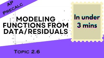 Residual Plots and Function Modeling in Under 3 mins (AP Precalculus Topic 2.6)