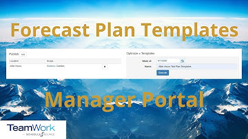 TeamWork 5 Manager Tutorial: How to Publish and Use Forecast Plans to Build Schedules