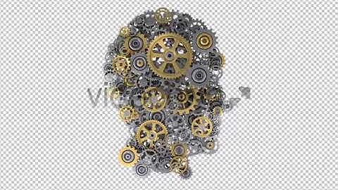 Head With Rotating Gear Wheels | Motion Graphics - Envato elements
