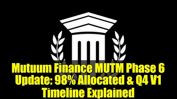 Mutuum Finance MUTM Phase 6 Update: 98% Allocated & Q4 V1 Timeline Explained