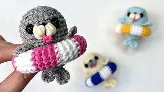Easy No-Sew Baby Seal Crochet Tutorial 🦭| Beginner Friendly