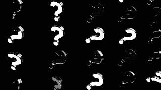 silver question marks moving on black background uncertainty concept animation mono SBV 348540145 4K