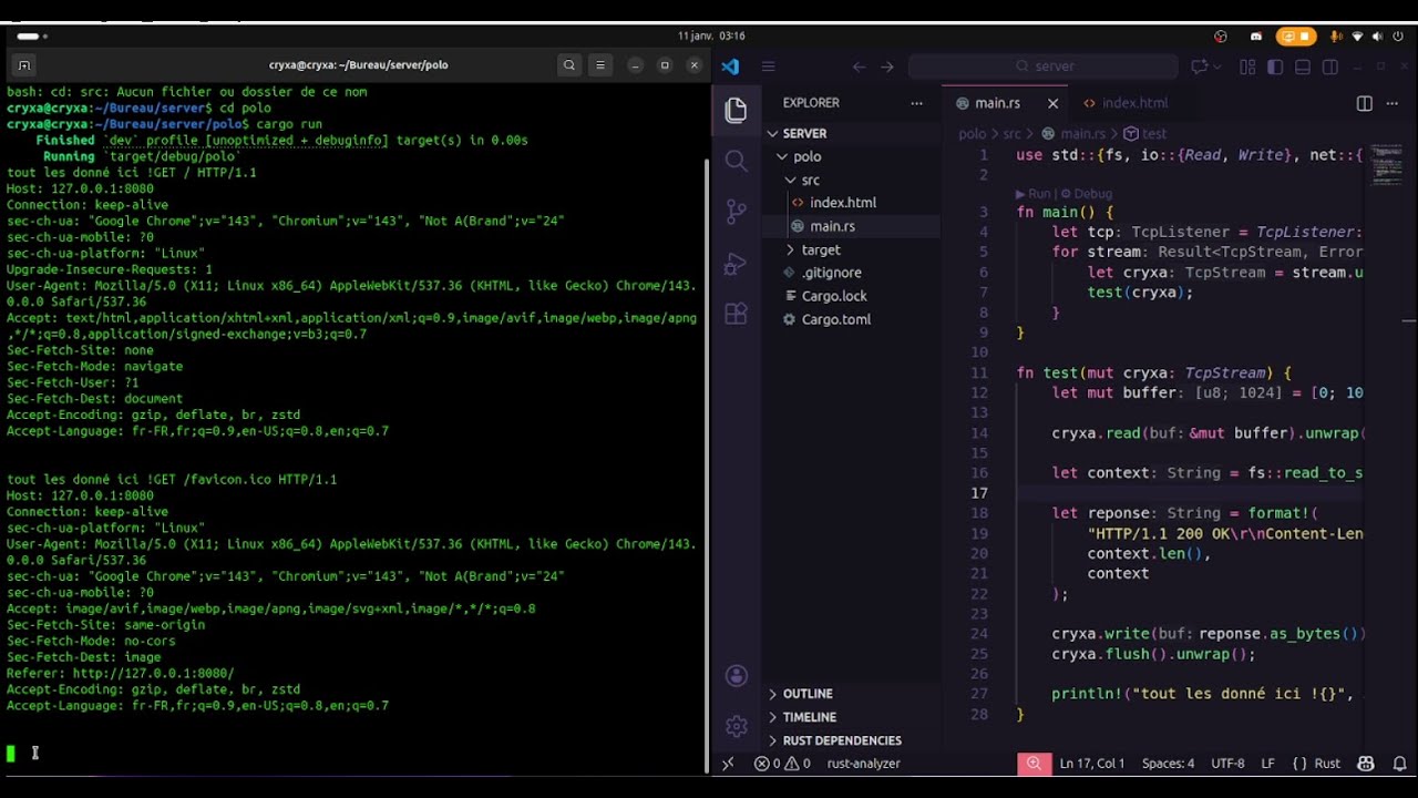 How To create web server in Rust Linux - YouTube