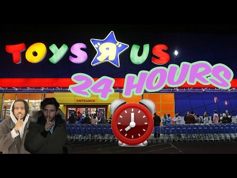 (CHASED!!) 24 HOUR OVERNIGHT TOYS R US FORT ⏰  | CHASED BY OVERNIGHT WORKER (ALARM WENT OFF!)