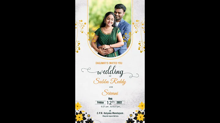 Venkata Subba Reddy weds Srivani - wedding live 7:00pm