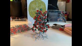 How to make a beaded wire Christmas tree DIY Tutorial