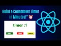 Build a Countdown Timer in mintus for beginners|interview questions in react for freshers