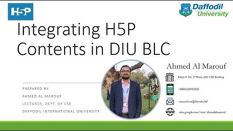 Integrating H5P Contents in DIU BLC