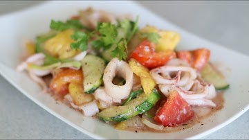 SQUID STIR-FRY w/ Vegetables (MỰC XÀO THƠM CÀ) | Helen