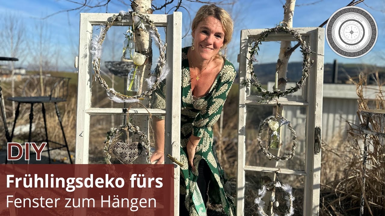 DIY - FÜR'S FENSTER ZUM HÄNGEN die EINFACHSTE und SCHÖNSTE Osterdeko, natürlich und schlicht