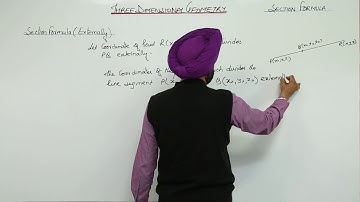 ICSE MATH 11 l Three Dimensional Geometry l Section formula Externally 3 Dimensional Geometry l L27