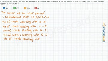 If the letters of the word 