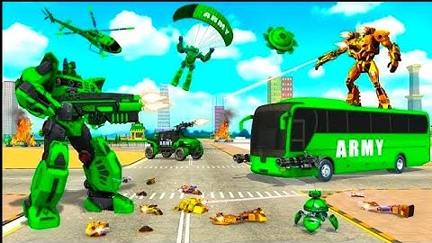 Army Bus Robot Car Game - Android Gameplay