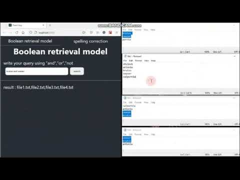 Information Retrieval (boolean model and spelling correction)