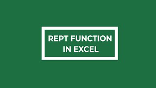 REPT Function in Excel