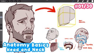 how to DRAW the head and neck! (Basic to Advanced) | Full Drawing Tutorial  Art Bootcamp #01/30