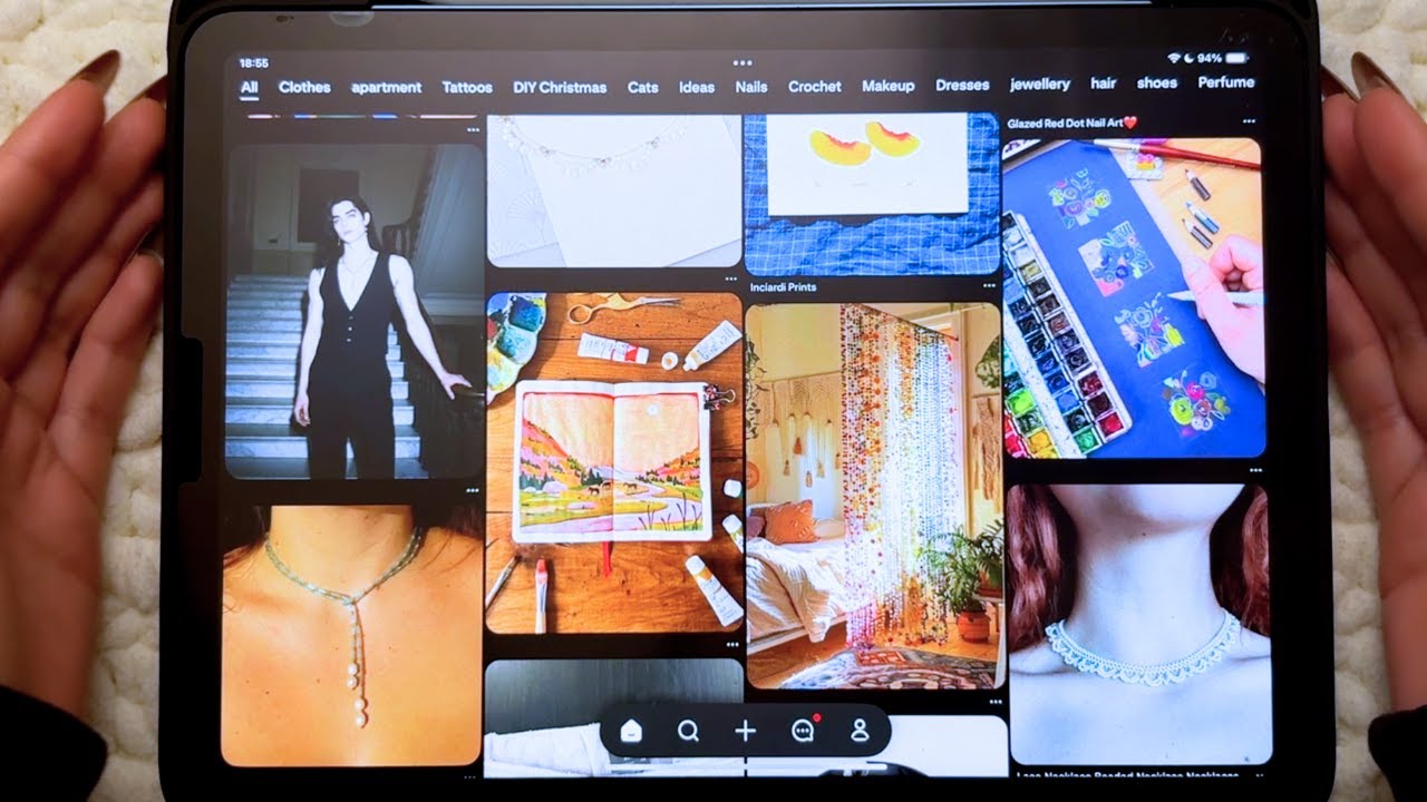 ASMR iPad Mindless Scrolling Through Pinterest ✨