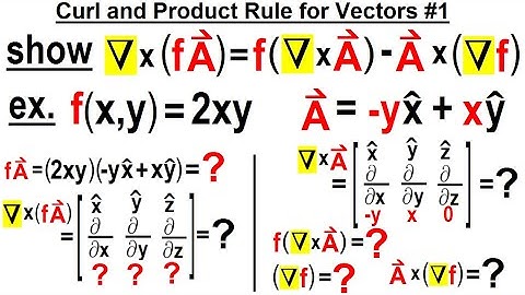 Physics Ch 67.1 Advanced E&M: Review Vectors (38 of 55) Curl Product Rule fro Vectors #1