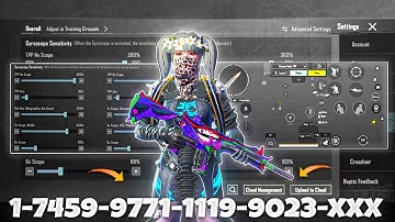 New Update 3.7🔥Best Sensitivity code + Control Settings Pubg Mobile /Bgmi Sensitivity 2025