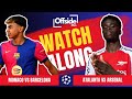 (🔴LIVE) MONACO VS BARCELONA & ATALANTA VS ARSENAL | UCL 2024/25 Full Match Watchalong #barcelona