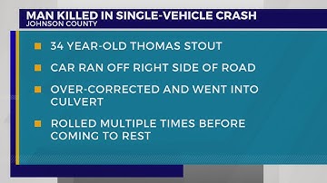 Driver killed in single-vehicle crash in Johnson County
