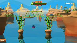 BRIDGE BUILDER LEVEL 14 screenshot 4