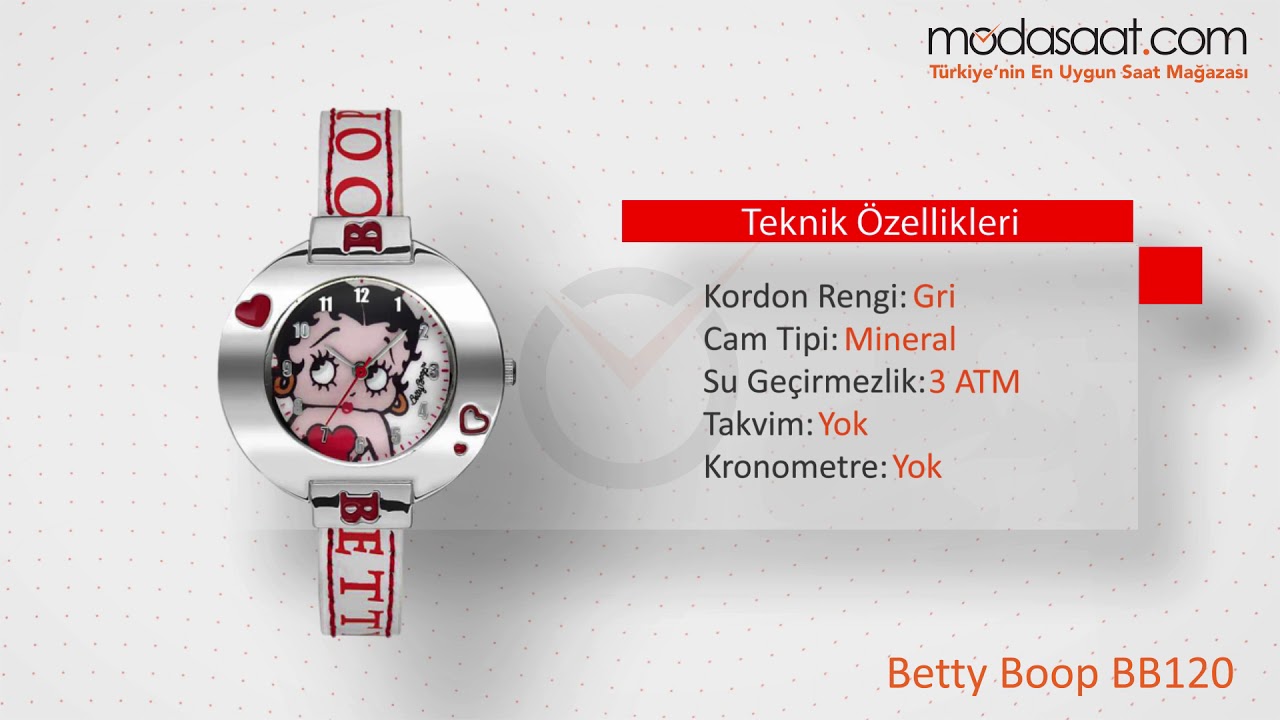 Betty Boop BB120 Çocuk Kol Saati Özellikleri | Modasaat.com