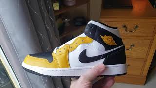 Jordan 1 Mid Yellow Ochre Black White (Bumblebee) $65 *Nike.com*