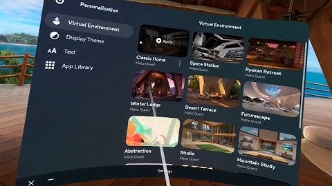 How to change your virtual environment on you oculus quest 2