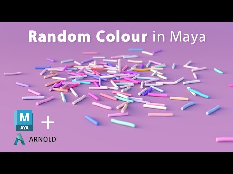 Random Colour Shader in Maya using Arnold Renderer - No MASH required!