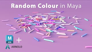 Random Colour Shader in Maya using Arnold Renderer - No MASH required! Profile
