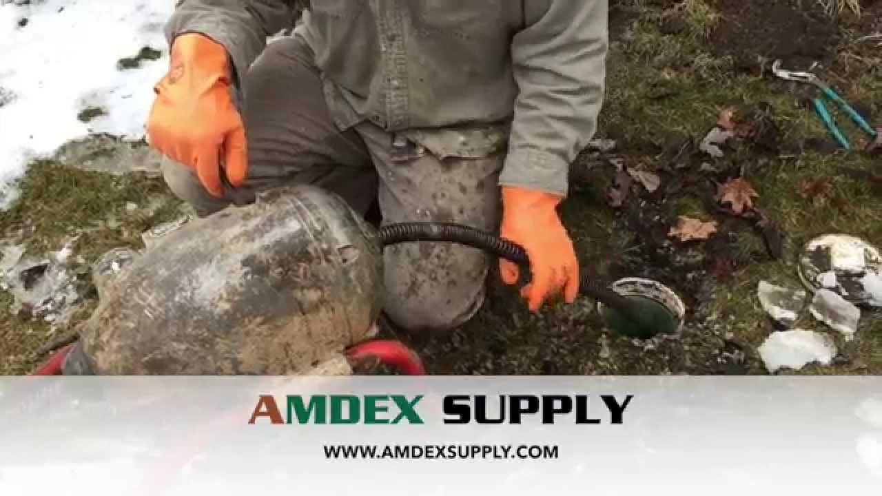 Orange GraBz Sewer Rodding Gloves