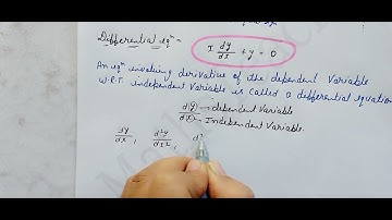 9.1 Introduction 12th | Differential Equations | How to Find Order & Degree of Differential Equation