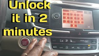 how to unlock 2014 Honda Accord Car Stereo by Dr Cool Auto Fix 191 views 1 month ago 2 minutes, 11 seconds