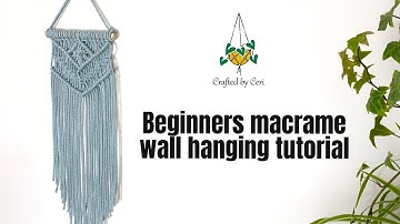 Easy Beginners Macrame Wall Hanging Pattern - Step by Step DIY tutorial