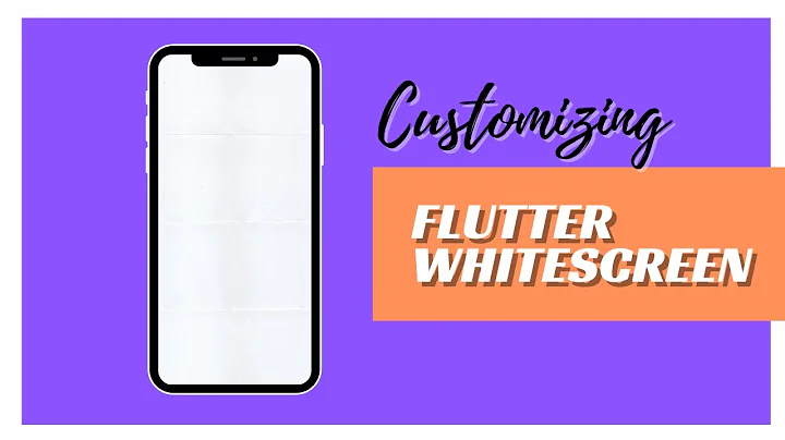 Flutter Customizing Default White Screen | Easy Way | Flutter Tutorials