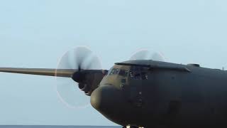 Hercules take off from Saunton Sands, North Devon 9th January 2019