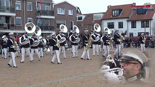 Show  en Marchingband Exempel tijdens Oranje Taptoe Katwijk 2023