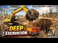 JCB Deep Excavation for Foundation Construction Simulator 