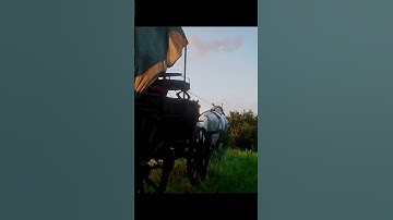 Horse Carriage Delivery Through the Plains | RDR2 Cinematic Ambience #viralshorts  #shorts