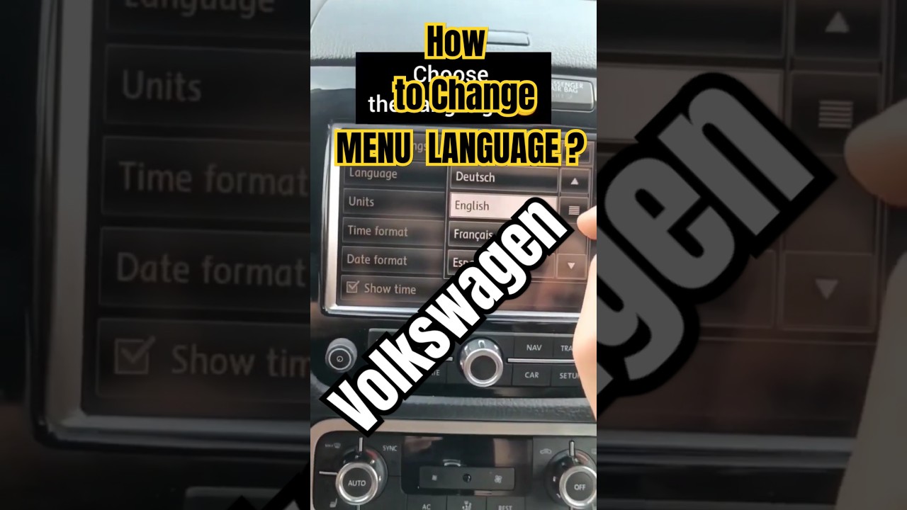 How to Change Language on Volkswagen Display 