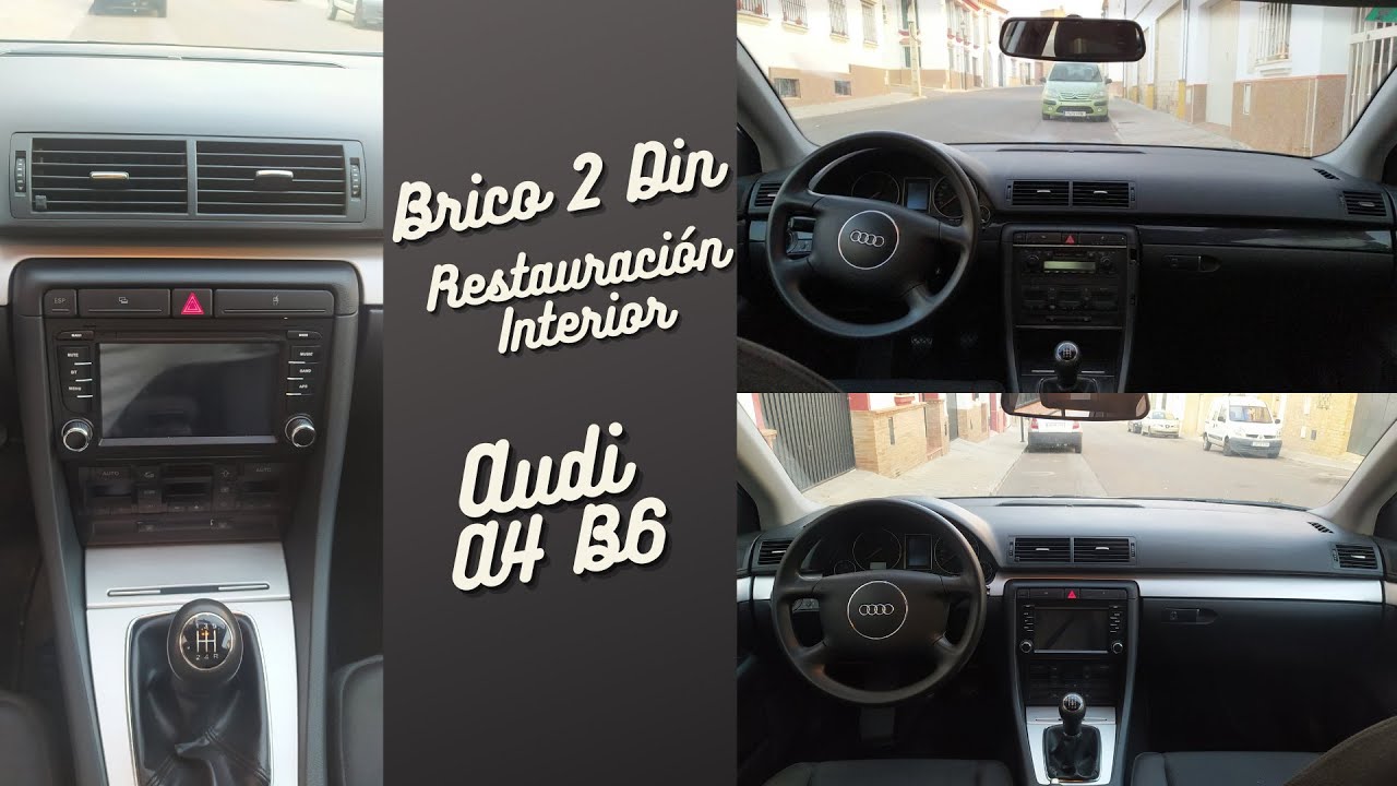 Mascherina 1 DIN Autoradio Per Audi A4 Dal 2001 - Supporto Montaggio Nero, Adattatore Sound-way - Foto 1